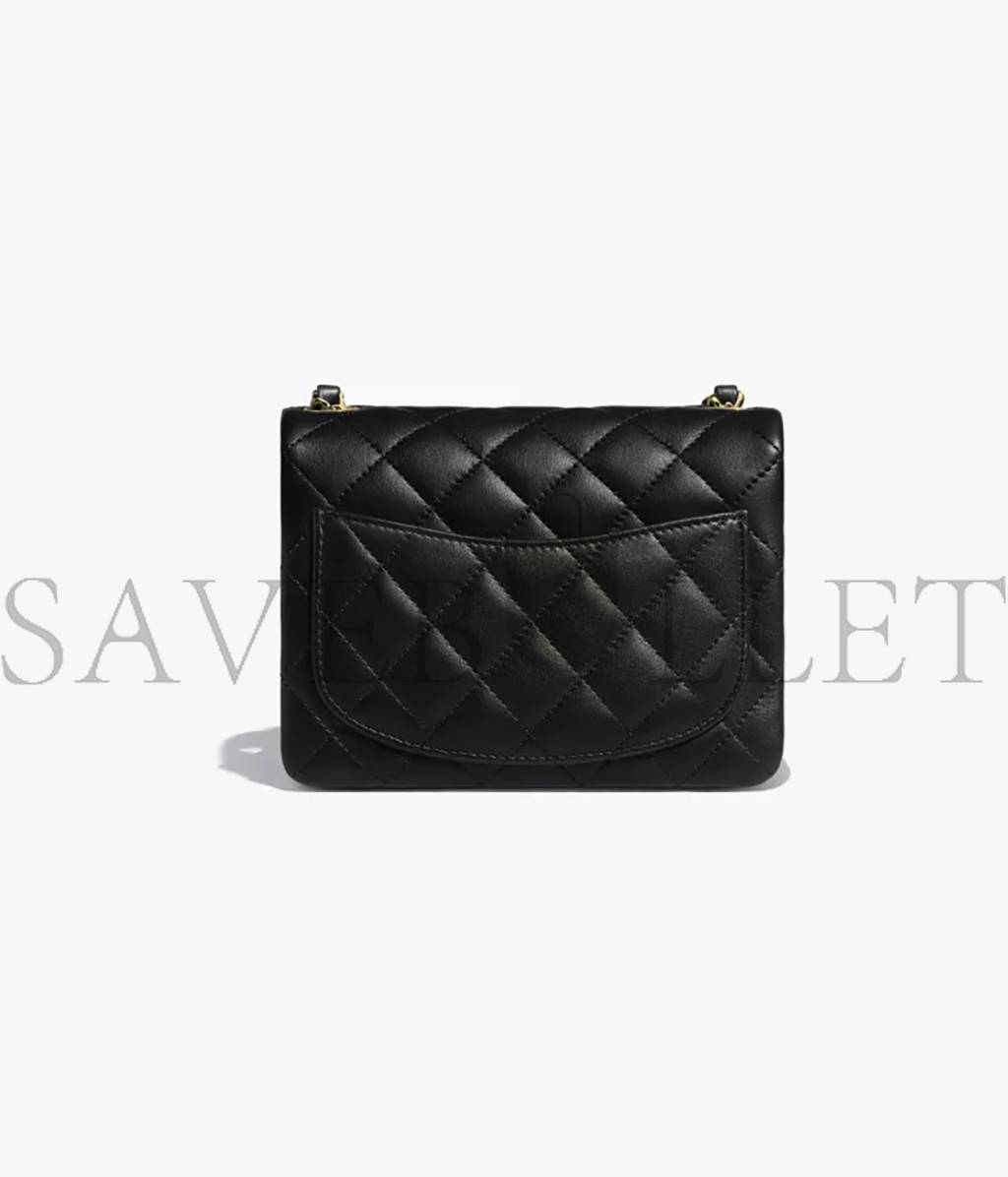 CHANEL MINI FLAP BAG WITH HANDLE GOLD HARDWARE  AS2796 B06687 94305 (17.5*12.5*5.5cm)